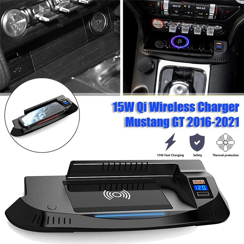 Wireless Phone Charger Pad - Car 15W QI Wireless Phone Charging