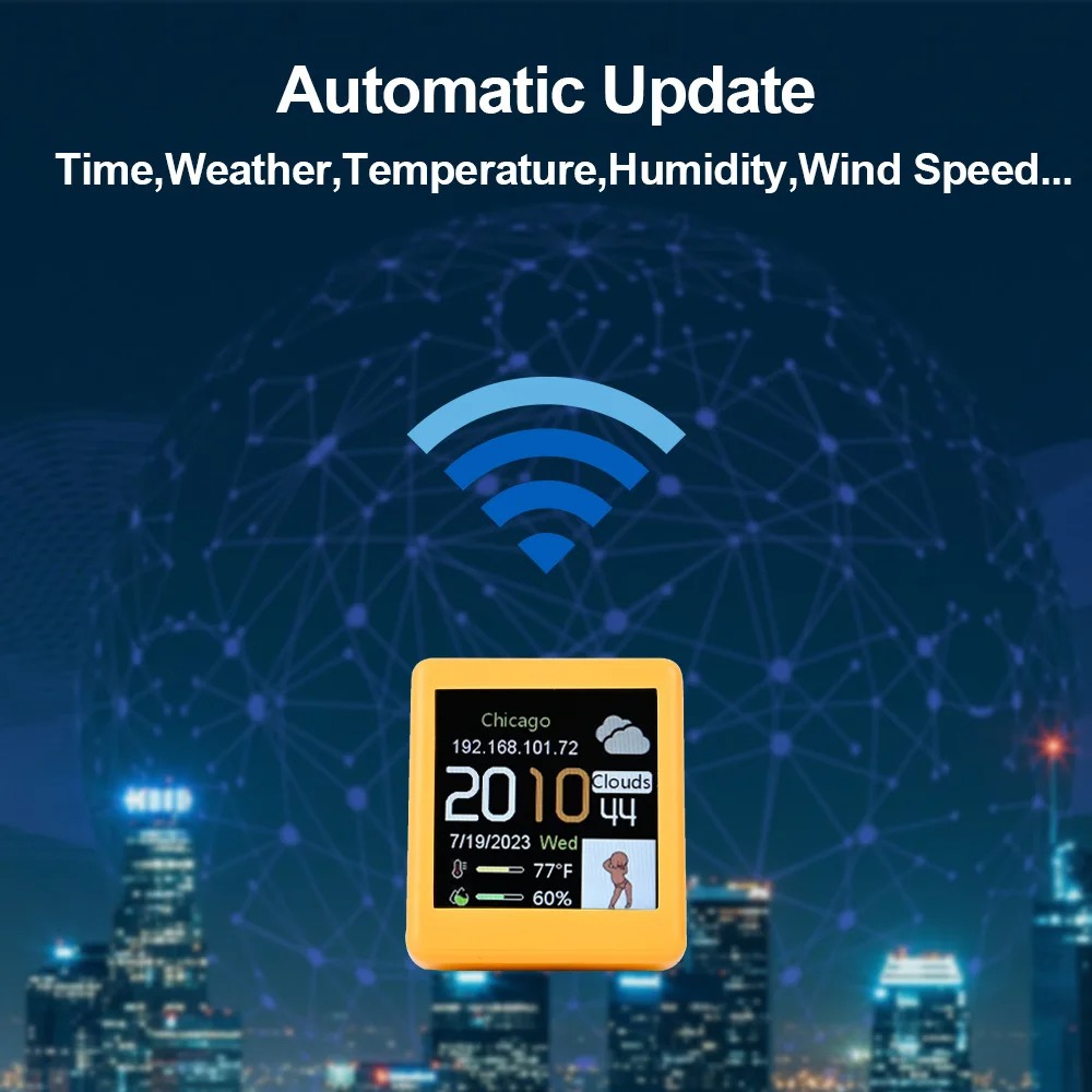 Mini WiFi Digital Weather Stat - Electronics Gadgets Wholesale ulasan dan harga