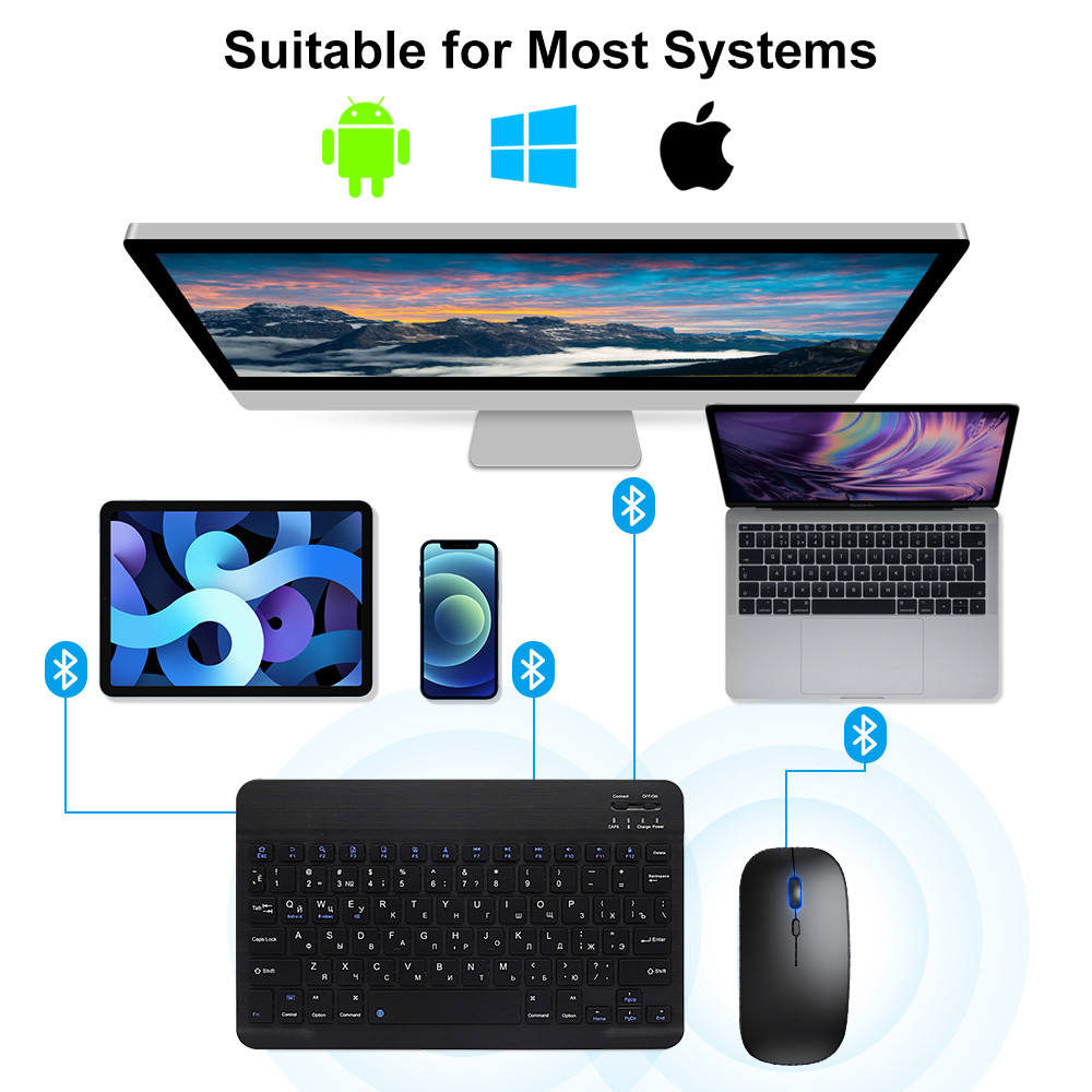 EMTRA Wireless Keyboard Blueto - Wireless Keyboard Mini ulasan dan harga