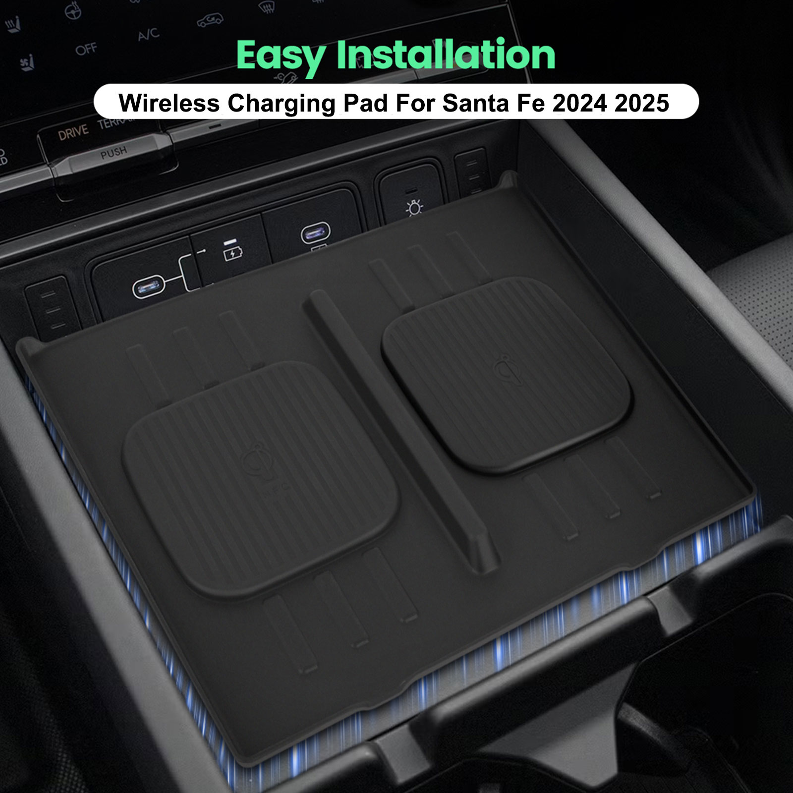 for Hyundai Santa Fe 2024 Wire - Wireless Phone Charger Pad ulasan dan harga