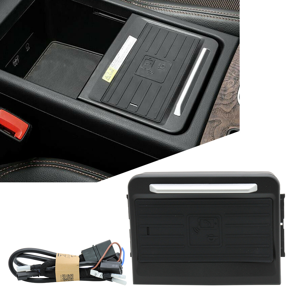Car Console Storage Box Phone  - Wireless Phone Charger Pad ulasan dan harga