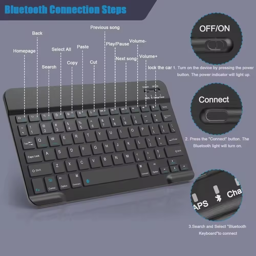 Bluetooth Wireless Keyboard Mo - Wireless Keyboard Mini ulasan dan harga