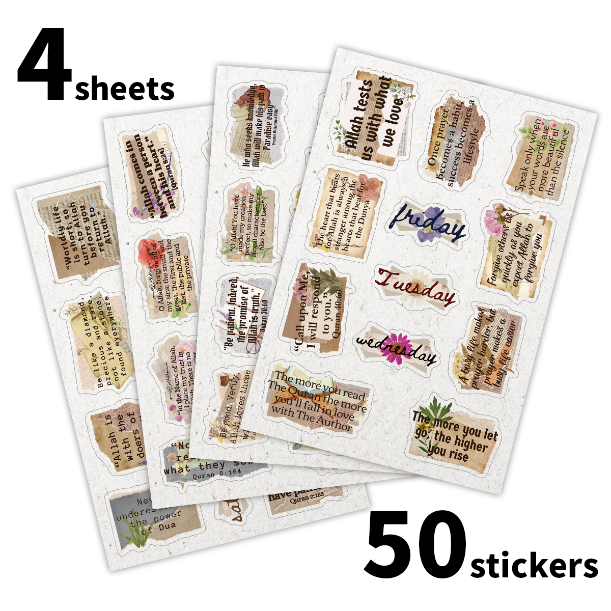 4sheets-50stickers Quranic Phr - Gadget Q ulasan dan harga